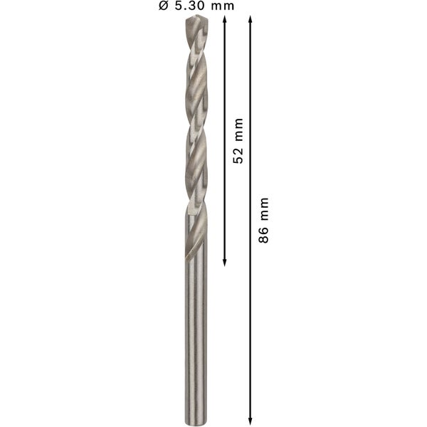 Bosch PRO Metal HSS-G Spiralbohrer 5,3 x 52 x 86 mm - 2608585492