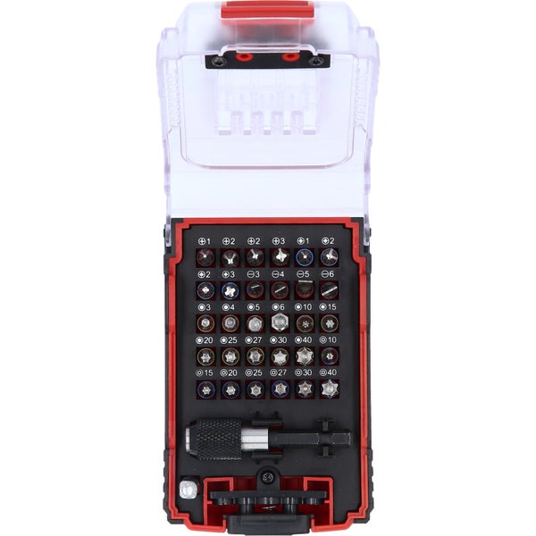 Bit-Set mit verschiedenen Schrauber-Bits und Bithalter in einer Box