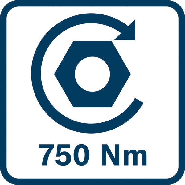 Symbol für ein Werkzeug mit 1/2-Zoll-Antrieb