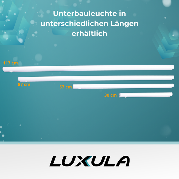 Unterbauleuchten in verschiedenen Längen erhältlich