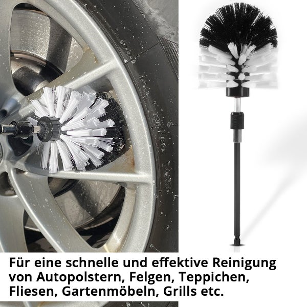 STAHLWERK Bürsten-Aufsatz 10er Set für Akkuschrauber und Bohrmaschinen