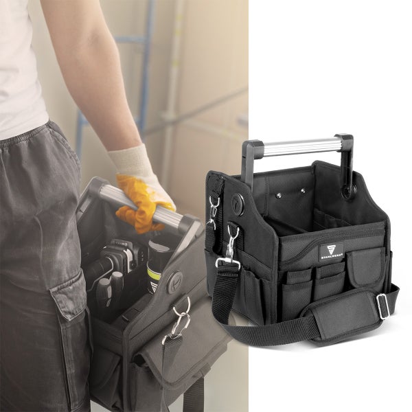 Werkzeugtasche mit Tragegriff und Schultergurt