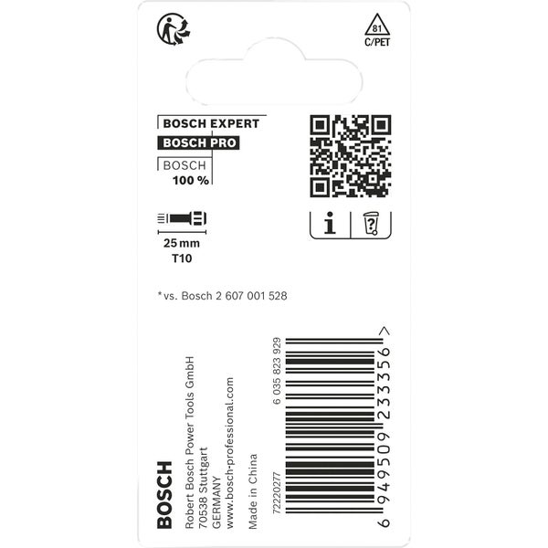 Bosch Expert Bosch Pro T10 Schrauberbit, 25 mm