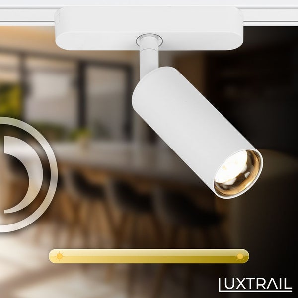 Briloner Luxtrail Schienensystem, Erweiterungsset, 2x LED Spots, Schwenkbar, Erweiterbar, Weiß, 1 m