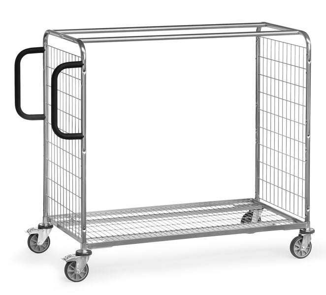 Gitterwagen mit Griffen und Rollen