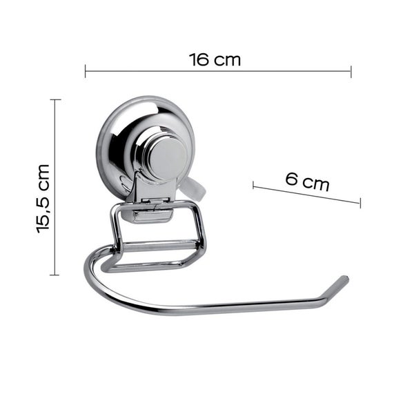 Papierrollenhalter aus Metall mit Saugnapfsystem | Menta