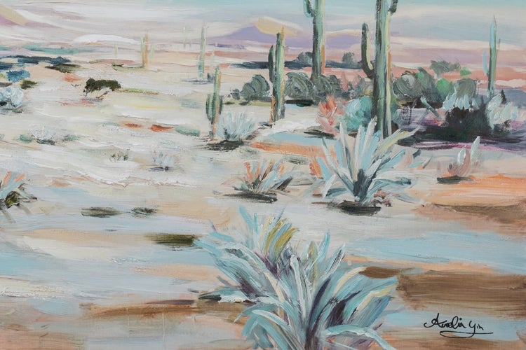 Handgemaltes Gemälde Acrylfarbe 120x60cm Grün