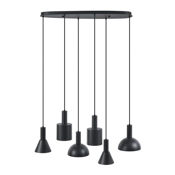 Hängeleuchte mit verschiedenen Lampenschirmformen