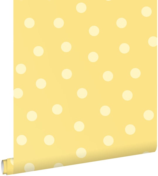 ESTAhome Tapete Punkte Gelb - 50 x 900 cm - 131578