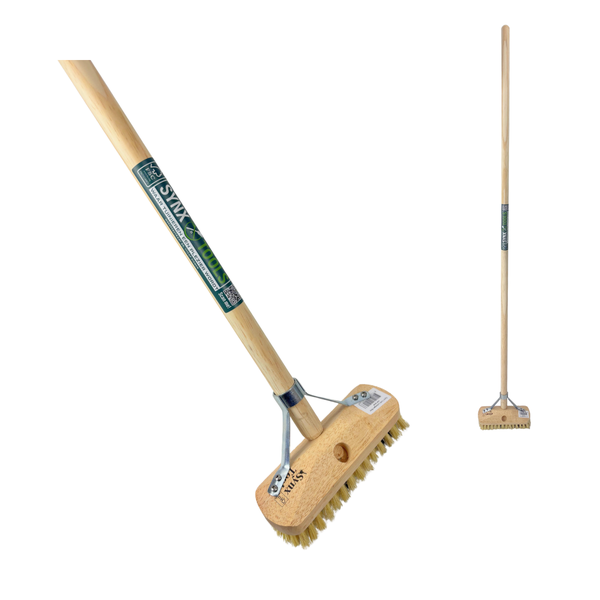 Fugenbürste mit Holzstiel