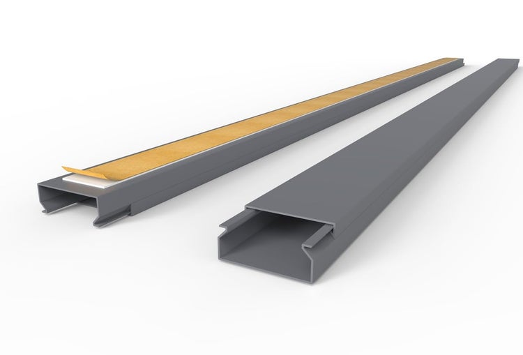 CILSON WDK4016SG Art.-Nr. 6700230.1.10 Kabelkanal Selbstklebend 40x16mm 10m, Grau - 10 Stück 1 m / 1000 mm, Minimalistisches Design, Einfache Kabelführung
