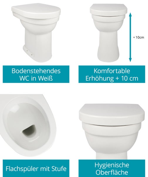 Stand-WC aus Sanitärkeramik