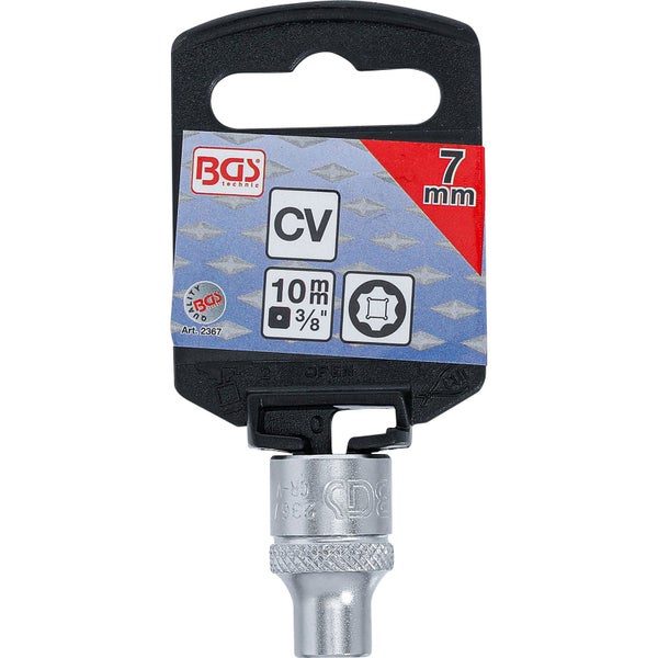 BGS Steckschlüssel-Einsatz Super Lock Antrieb Innenvierkant 10 mm (3/8) SW 7 mm - 2367