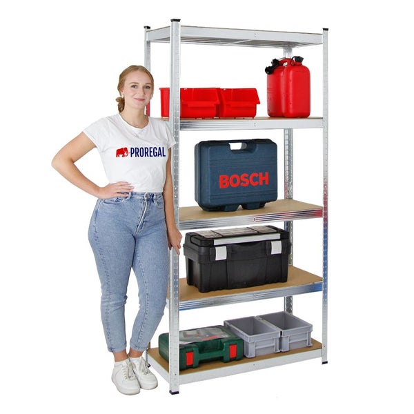 Kellerregal GORILLA HxBxT 180 x 90 x 40cm Fachlast 175kg Verzinkt