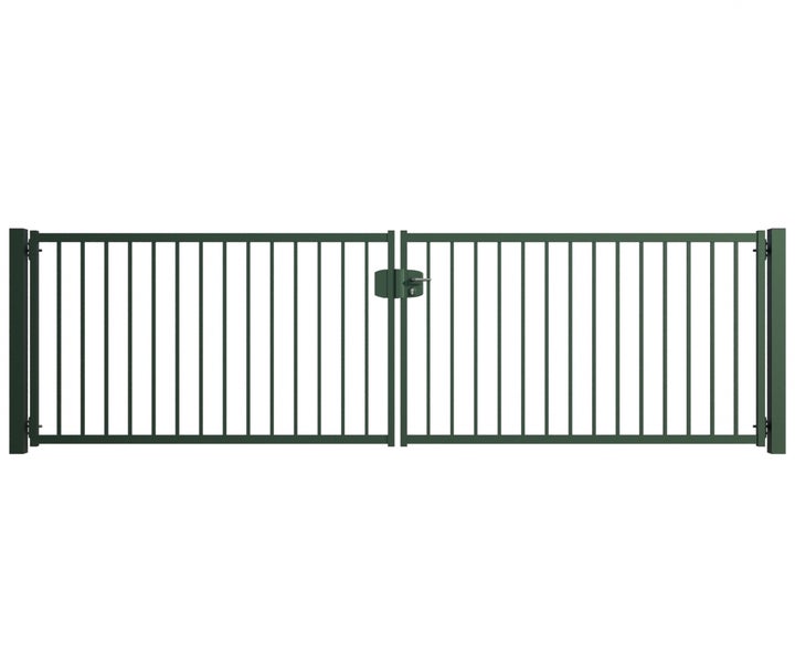 Doppeltor mit senkrechten Stäben für Gartenzäune