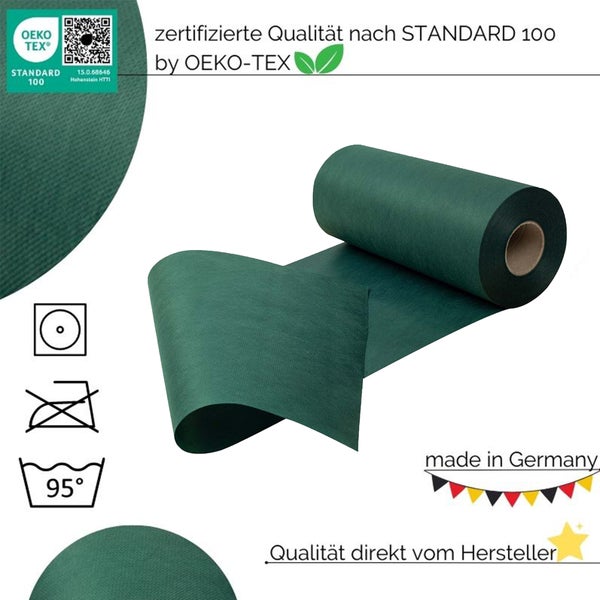 Sensalux Kombi-Set 1 Tischdeckenrolle 1m x 25m beere + Tischläufer 30cm grün