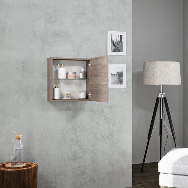 Technische Zeichnung eines Wandschranks mit den Maßen 450 x 450 x 151 mm