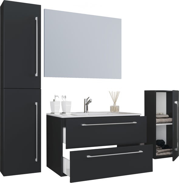 5-tlg. Waschplatz Waschtisch Badinos Schublade SP