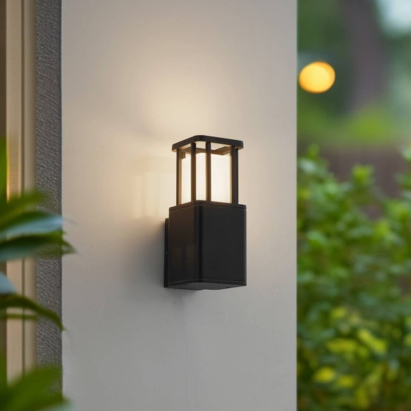 Lucande LED Wandleuchte außen Dakil (Modern) in Schwarz aus Aluminium (1 flammig, GU10) - Außenwandleuchten Wandlampe Led Außenlampe Outdoor für Außenwand/Hauswand Haus Terrasse &