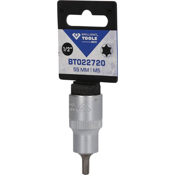 BRILLIANT TOOLS 1/2 RIBE-Bit-Stecknuss 55 mm lang M5 - BT022720