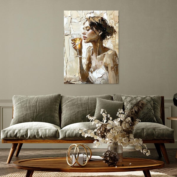Leinwandbild Abstrakt Frau Modern Bilder Wohnzimmer 120X80 cm