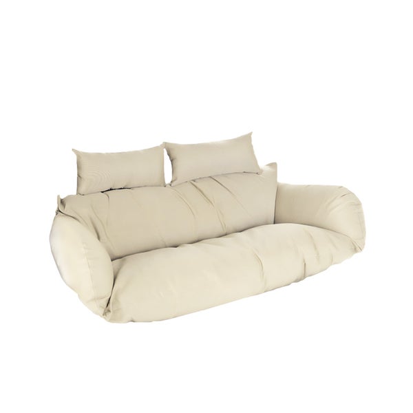 Home Deluxe Polyrattan Hängesessel Kissen TWIN - Creme 105 x 41 x 45 cm  inklusive Sitz-, und Rückenkissen, UV-beständig | Hängestul, Hängesitz