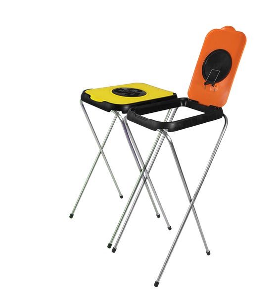 2x Müllsackständer SwingFix GELB ORANGE 120L Blauer Gelber Sack Einer Mülleimer Müllbeutelständer Müllsackhalter 120L