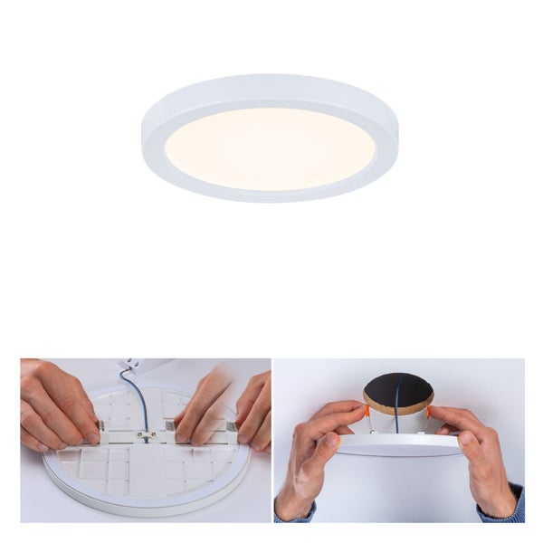 VariFit LED Einbaupanel Dim to Warm Areo IP44 rund 118mm 6,5W 550lm 3000K Weiß
