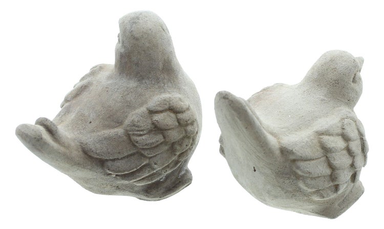 FRANK FLECHTWAREN | Vogel Terracotta, 2er Set, TERRACOTTA, je 13 x 9 x 10 cm