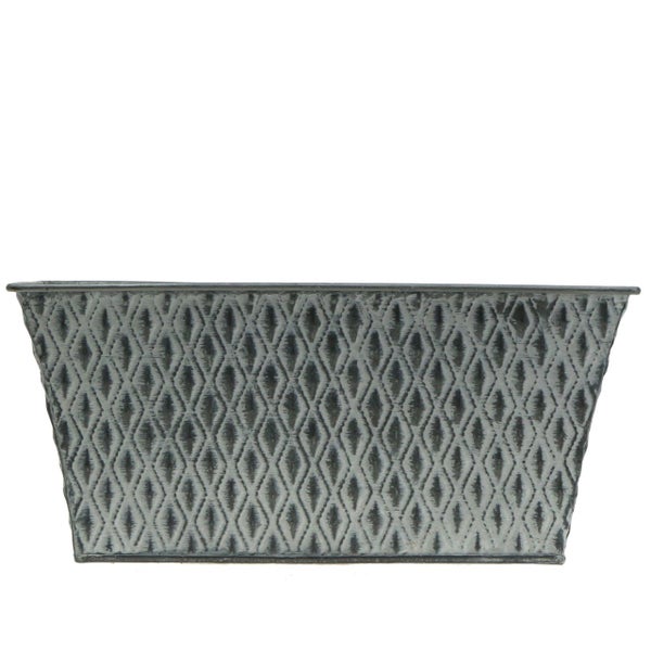 Rechteckiger Pflanzkasten mit Rautenmuster