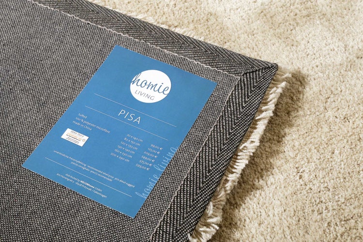 Teppich Beige Hochflor Pisa Homie Living 160x230 cm