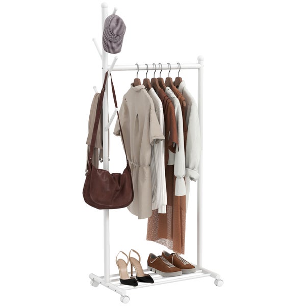 Gepolsterter Fußhocker mit vier Beinen