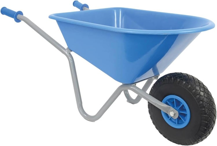 Kinderschubkarre Matrix 20L 40kg | blau Kunststoffmulde & Vollgummirad | für Kinder ab 3 Jahren