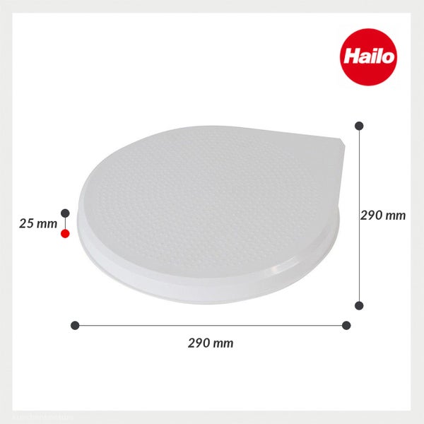 Hailo Abfallbehälter Deckel mit Maßen 290 Millimeter mal 290 Millimeter mal 25 Millimeter