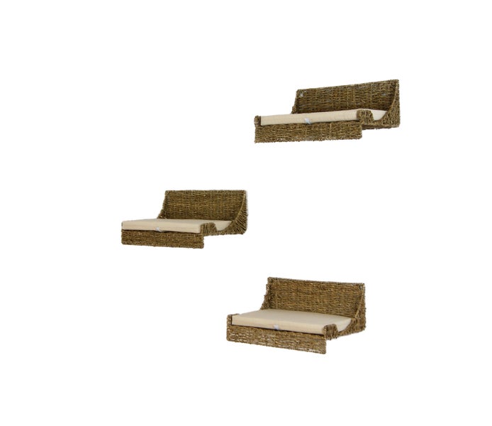 Rohrschneider Wandmulde Seegras natur 3er Set