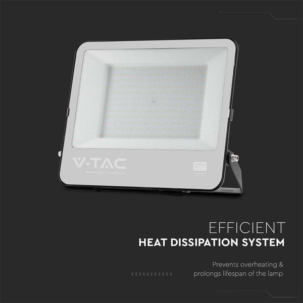 V-TAC VT-44205 - Schwarze LED-Flutlichtstrahler - 185lm/w - IP65 - 200W - 37000 Lumen - 6500K