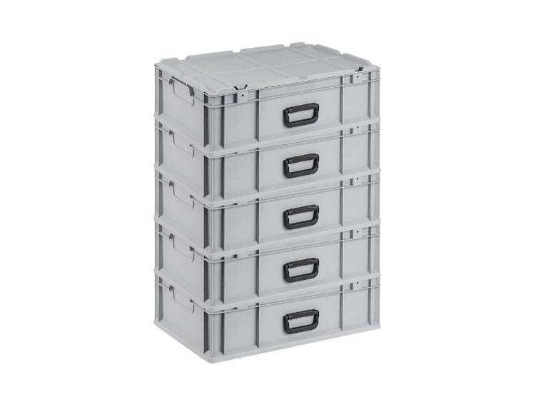 PROREGAL SuperSparSet 5 x Eurobox NextGen Portable HxBxT 18,5 x 40 x 60 cm 34 Liter Eurobehälter Transportbox Transportbehälter Stapelbehälter