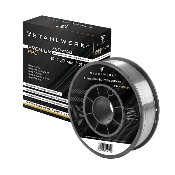 STAHLWERK Schweißdraht MIG MAG Aluminium ER4043 AlSi5 1,0 mm 2 kg Drahtrolle