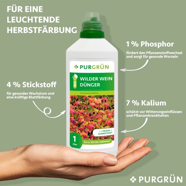Purgrün Bio-Wilder-Wein-Dünger 1 Liter