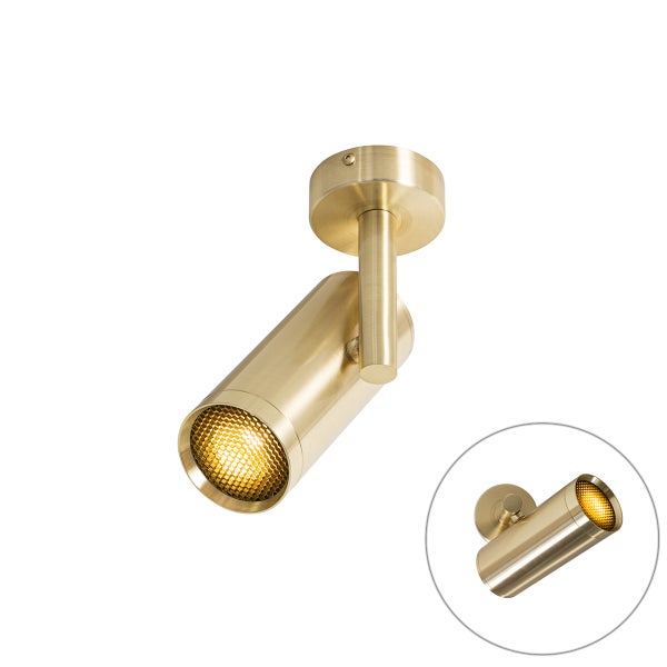 Goldfarbige Deckenleuchte mit LED-Beleuchtung