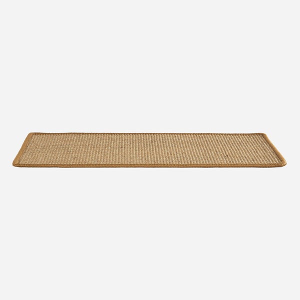 FLOORDIREKT Stufenmatte aus Sisal - Pure Nature - Umkettelt & Selbstklebend - Kork - 23,5 x 65 cm - Rechteckig ohne Lippe