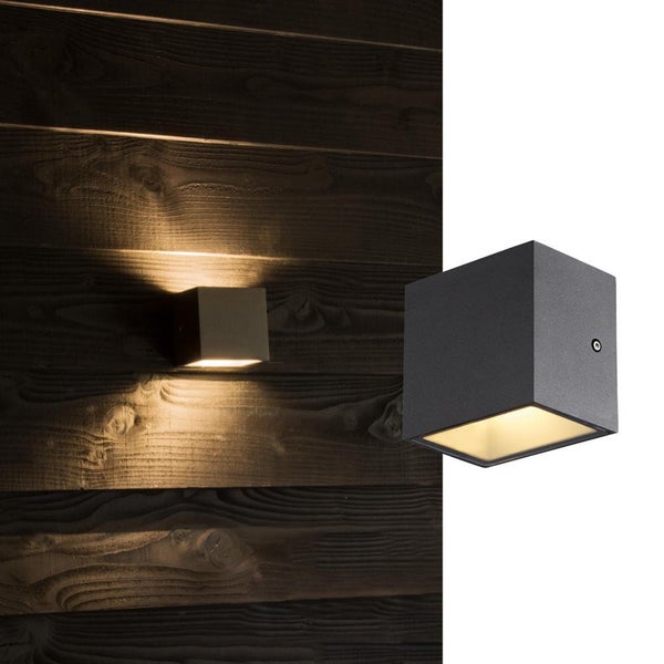 LED Wand- und Deckenleuchte Sitra Cube Wl in Anthrazit 10W 560lm IP65