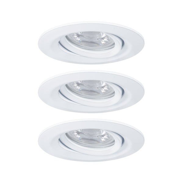 LED Einbauleuchte Nova Mini Coin Basisset schwenkbar rund 66mm 15° Coin 3x4W 3x310lm 230V 2700K Weiß matt