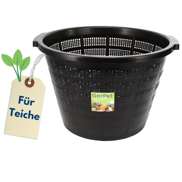 Schwarzer Teichpflanzenkorb aus Kunststoff