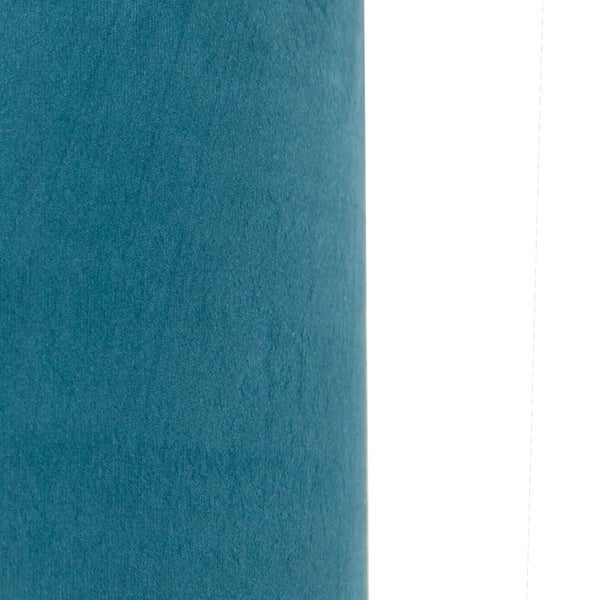 Samt Lampenschirm blau 35/35/20 mit goldener Innenseite