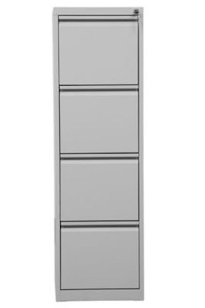 PROREGAL Hängeregistraturschrank 4 Schubladen Mare HxBxT 132 x 40 x 62 cm Grau