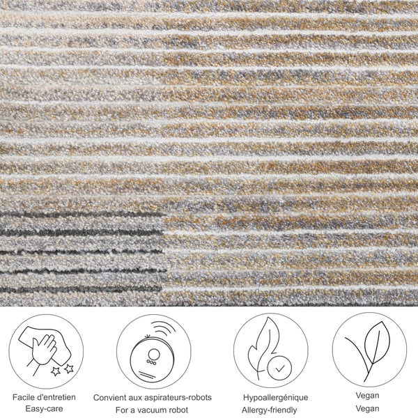 Gewebter Teppich in Kort-Optik Corduletta Beige 80x280 cm