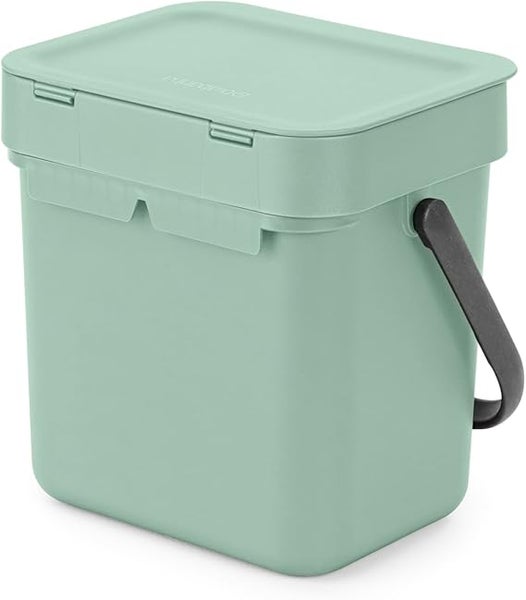 Brabantia Abfallsammler Mit Stay Open Deckel 3 Liter HxBxT 17,4 x 18,8 x 13,9 cm Kunststoff Jade