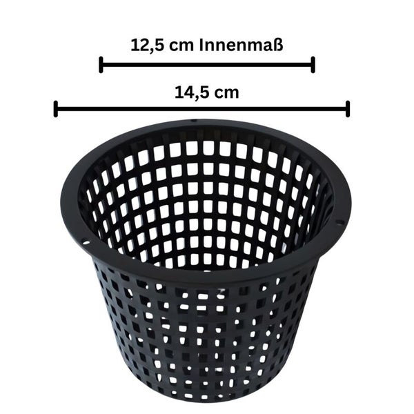 Gitternetzeinsätze 14,5 cm für Hydroponik & Aeroponik – Grow Gitternetztopf zum Bewurzeln von Stecklingen, 1 Stück