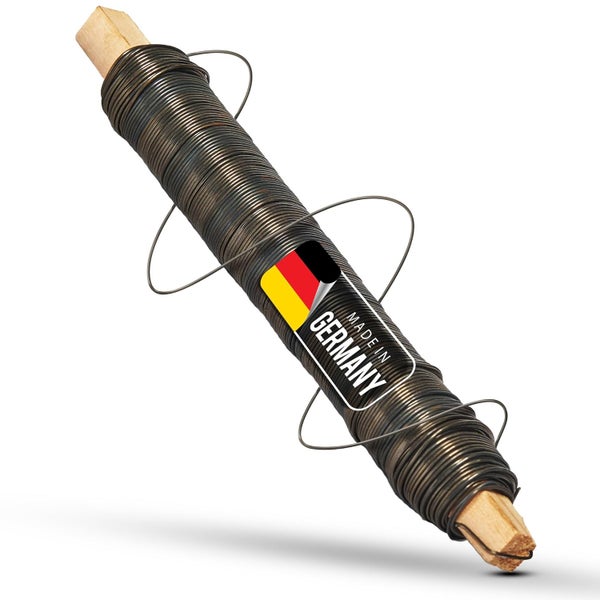 Wickeldraht auf Holzstab, hergestellt in Deutschland.